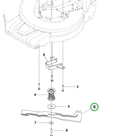 Husqvarna fűnyírókés gyűjtős 51 cm LC 551VQ, LC 451S fűnyíróhoz robbantott ábra