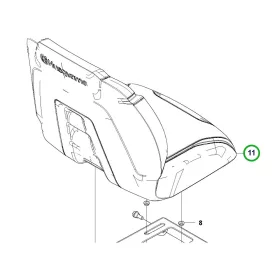 Husqvarna ülés komplett magas kivitel RC 318T, RC 320Ts AWD riderhez robbantott ábra