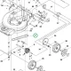 Husqvarna hajtószíj ZX profil 825 mm LC 451S, LC 551SP fűnyíróhoz robbantott ábra