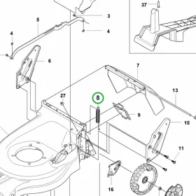 Husqvarna kiegyensúlyozó rugó 47 cm LC 247i, LC 347V fűnyíróhoz robbantott ábra
