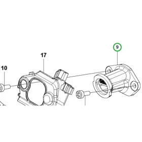 Husqvarna légbeömlő cső T525 láncfűrészhez robbantott ábra