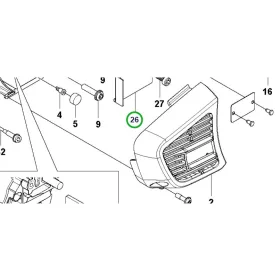 Husqvarna takarófedél T525 láncfűrészhez robbantott ábra