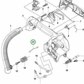 Husqvarna gázbowden T525 láncfűrészhez robbantott ábra