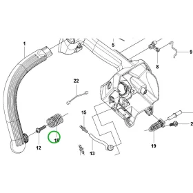 Husqvarna rugó T525 láncfűrészhez robbantott ábra