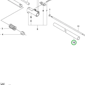 Husqvarna felső szárcső 650 mm 327RDx fűkaszához robbantott ábra
