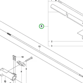 Husqvarna szárcső szerelt 327RDx fűkaszához robbantott ábra