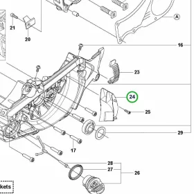 Husqvarna levegőcső 550 XP, 545 láncfűrészhez robbantott ábra