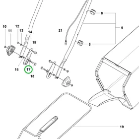 Husqvarna nylon alátét fogantyúhoz LC 247i, LC 347iVX fűnyíróhoz robbantott ábra