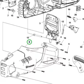 Husqvarna ház 6. pozíció 120i láncfűrészhez robbantott ábra
