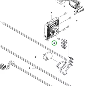 Husqvarna 3 pólusú csatlakozóház 530iP4, 530iPT5 ágvágóhoz robbantott ábra