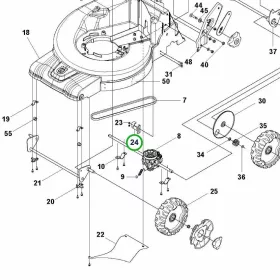 Husqvarna hajtómű ütköző LC 451S, LC 551SP fűnyíróhoz robbantott ábra