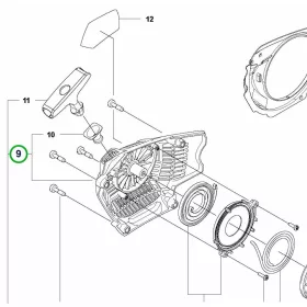 Husqvarna berántó fedél 550 XP láncfűrészhez robbantott ábra
