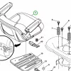 Husqvarna ülés karfás szürke TS 346, TS 343, TS 342 fűnyírótraktorhoz robbantott ábra