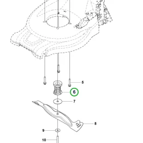 Husqvarna késtartó adapter 22 mm LC 247, LC 247S fűnyíróhoz robbantott ábra