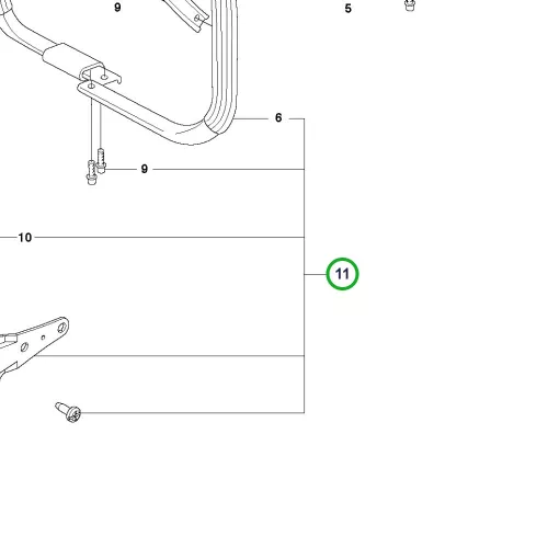 Husqvarna csőfoglalat wrap kivitelű 372 XP láncfűrészhez robbantott ábra