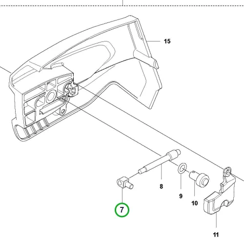 Husqvarna kuplungfedél betét 540 XP Mark III, 435i láncfűrészhez robbantott ábra