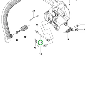 Husqvarna impulzuscső EU kivitel T525 láncfűrészhez robbantott ábra
