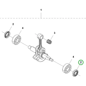 Husqvarna főtengely szimmering 15x26x5,3 545RXT fűkaszához robbantott ábra