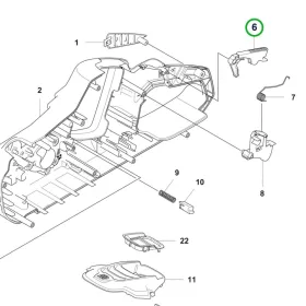Husqvarna gázkar biztosító 435i, 440i, 550i XP láncfűrészhez robbantott ábra
