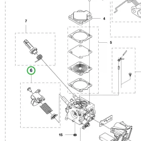 Husqvarna karburátor készlet gázszelephez 545RXT fűkaszához robbantott ábra