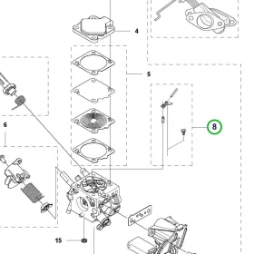 Husqvarna karburátor készlet adagolóhoz 545RXT fűkaszához robbantott ábra