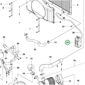 Husqvarna gumiharang motor P 520DX, P 525DX, P 535HX riderhez robbantott ábra