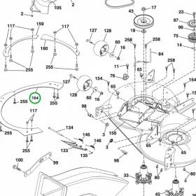 Husqvarna terelőlemez bal 107 cm CTH 184T, TC 342 fűnyírótraktorhoz robbantott ábra