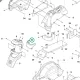 Husqvarna fedél burkolat P 524X, P 524X EFI, P 525DX riderhez robbantott ábra