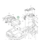 Husqvarna üzemanyagtartály burkolat belső R 418TsX AWD riderhez robbantott ábra