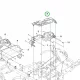 Husqvarna kezelőpanel burkolat felső R 418TsX AWD riderhez robbantott ábra