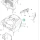 Husqvarna motorháztető P 524X, P 524X EFI, P 524XR EFI riderhez robbantott ábra