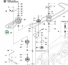 Husqvarna hajtószíj 838 mm sebességváltó R 111B riderhez robbantott ábra