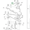 Husqvarna vágóasztal hajtószíj 3645 mm Combi 112 P 524 riderhez robbantott ábra