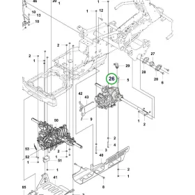 Husqvarna első hidrosztatikus váltó KTM13U R 418TsX AWD riderhez robbantott ábra