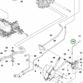 Husqvarna emelőkar R400X hidraulika R 418TsX AWD riderhez robbantott ábra