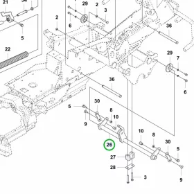 Husqvarna keresztrúd súlyáthelyező R 418TsX AWD riderhez robbantott ábra