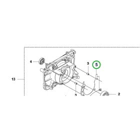 Husqvarna forgattyúház tömítés újabb 555RXT, 555FXT fűkaszához robbantott ábra
