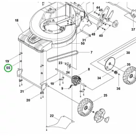 Husqvarna karpersely 12 mm LC 551VQ, LC 451S, LC 551SP fűnyíróhoz robbantott ábra