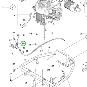 Husqvarna gázkar szivatóval P 524X, R 420TsX riderhez robbantott ábra