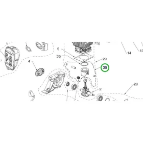 Husqvarna dugattyú készlet 129C, 129LK szegélyvágóhoz robbantott ábra