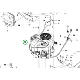 Husqvarna Kawasaki FS651V motor R 420TsX AWD riderhez robbantott ábra