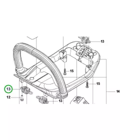 Husqvarna rezgéscsillapító rugó 522HDR75X, 522HD60X sövényvágóhoz robbantott ábra