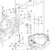 Husqvarna fedél váz P 524X, P 524X EFI, P 524XR EFI riderhez robbantott ábra