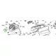 Husqvarna műszerfal felső fedél TC 342, TS 342 fűnyírótraktorhoz robbantott ábra