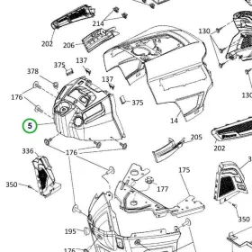 Husqvarna műszerfal felső burkolat TS 142, TC 238 fűnyírótraktorhoz robbantott ábra
