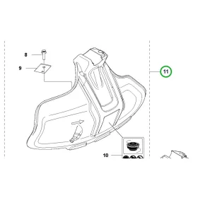 Husqvarna damilvédő burkolat 535iRX, 535iFR, 535iRXT akkus fűkaszához robbantott ábra