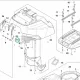 Husqvarna motorháztető zsanér bal R 418TsX AWD, R 420TsX AWD riderhez robbantott ábra