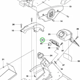 Husqvarna lámpaház komplett R 422Ts AWD, R 418Ts AWD riderhez robbantott ábra