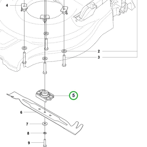 Husqvarna késtartó LC 247i, LC 347iVX fűnyíróhoz robbantott ábra