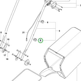 Husqvarna kábeltartó klip LC 247i, LC 347iVX, LC 353iVX fűnyíróhoz robbantott ábra
